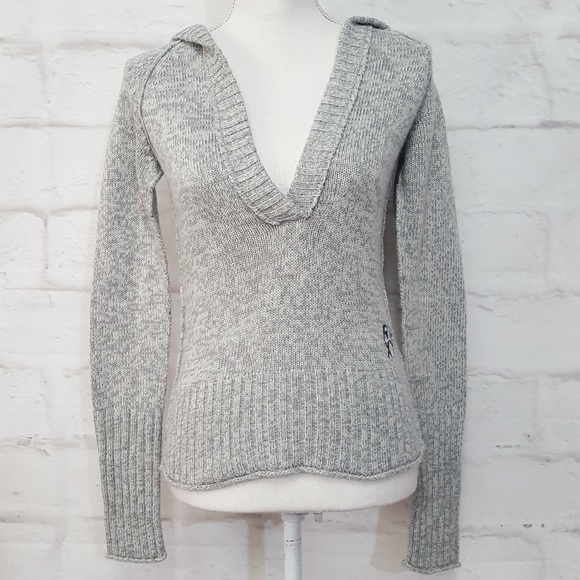 Roxy Sweaters - Roxy Hooded Vneck Pullover Sweater Surfer Sz Med